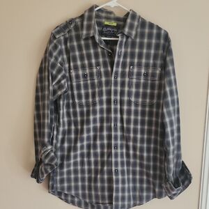 American Rag Blue and White Casual Button Down Shirt